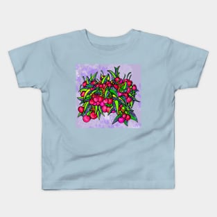 Cherries and Leaves and Flowers Kids T-Shirt